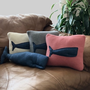 Whale Pillow-Baby room-Nautical Decor-Sperm whale-Housewarming Gift-Whale signs-Natural soft pillow-Beach Stile-Pillow Personalized