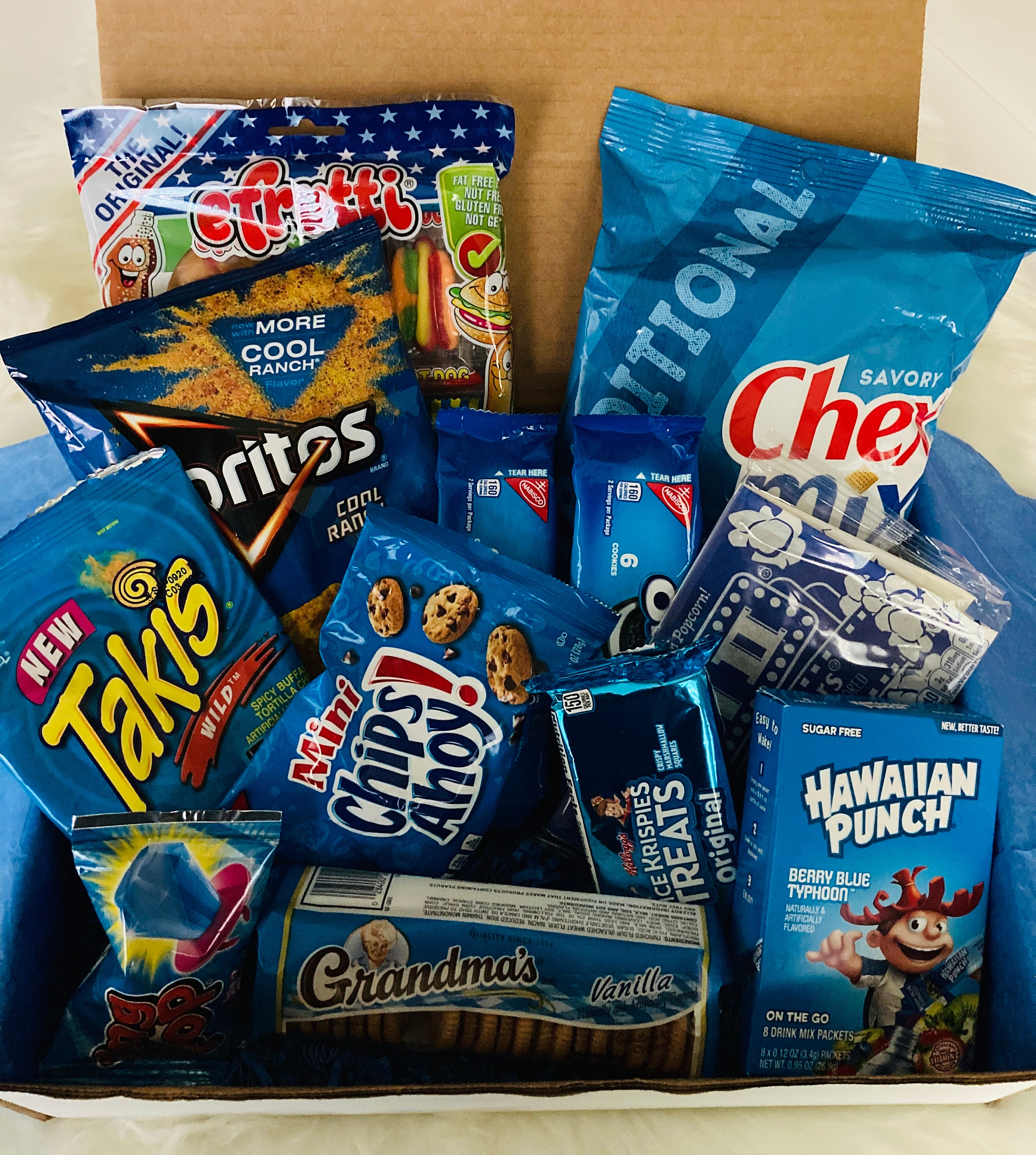 Something out of the blue care package Candy Box Gifts for Etsy