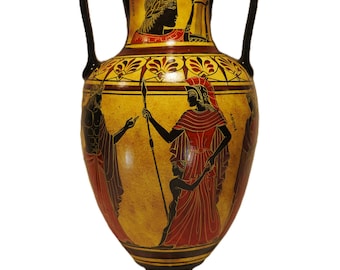 Handmade Greek Amphora Vase, Olympian Gods Replica