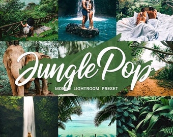 Jungle Tropical Mobile Lightroom Presets, Rainforest Photo Filters, Exotic Nature Enhancements, Instant Download, Adobe Lightroom Mobile