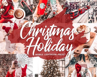CHRISTMAS HOLIDAY - Christmas Mobile Preset - Instagram Photo Filter - Blogger Mobile Preset - Instant Download - Lightroom Presets