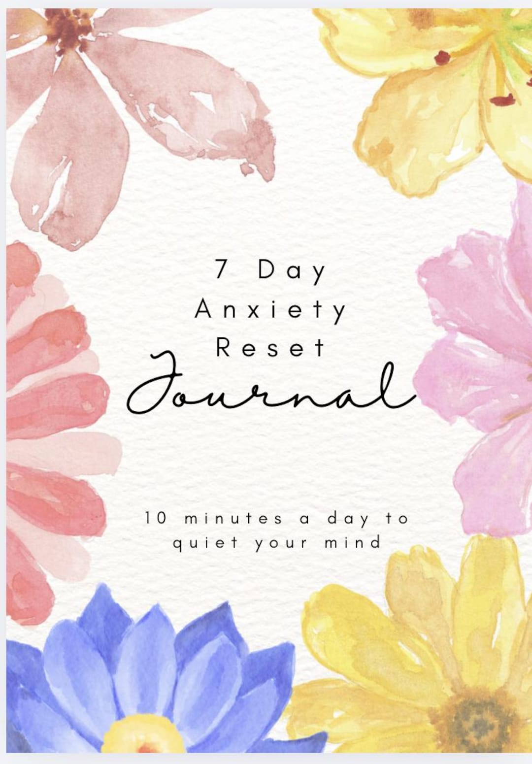 Anxiety Relief Journal PDF | 7 Day Anxiety Reset Workbook | Guided ...