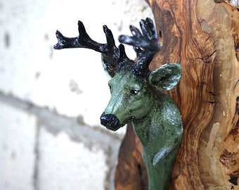 Olive Wall Decor,Wall Art, Deer Coat Rack, Hanger, Personalized Gifts, Housewarming Gift, Gift for Her, Animal Figure