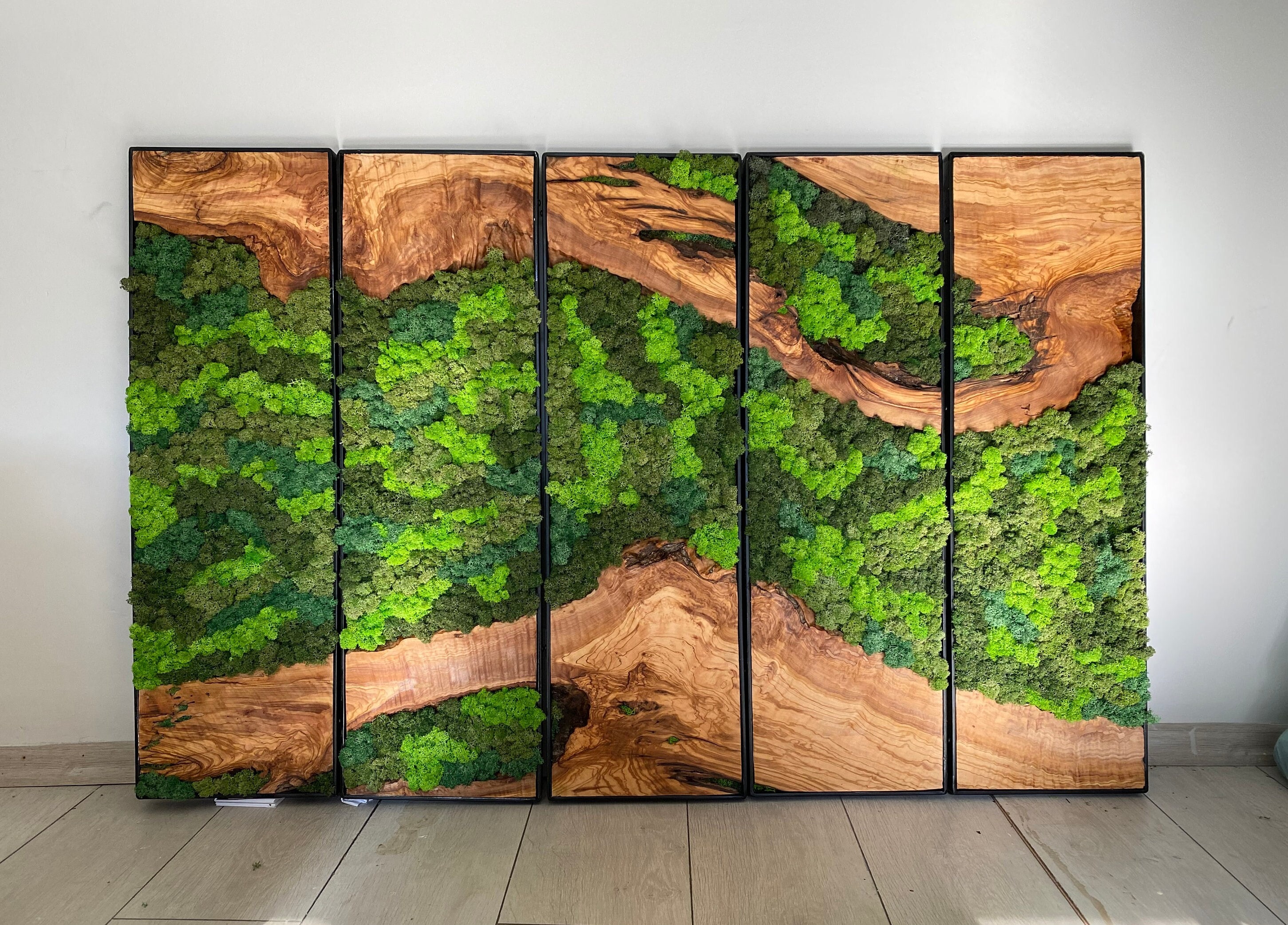 Moss Wall Art 36x18 with Manzanita Branches