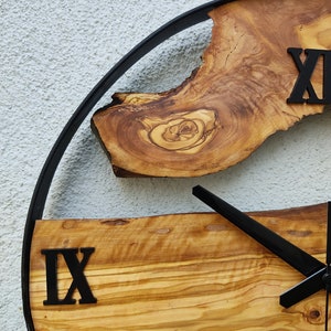 Minimalist Wall Clock Modern Wall Clock Silent Unique Wood 16 inch image 10