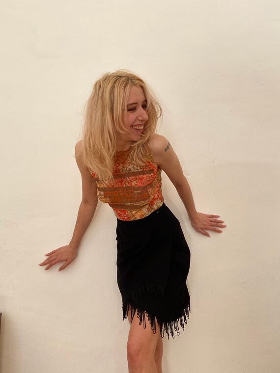 Thierry Mugler Vintage Fringe Skirt
