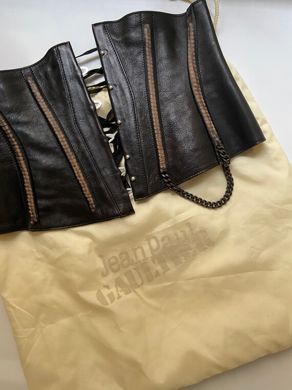 Jean Paul Gaultier Vintage Leather Corset Belt w C