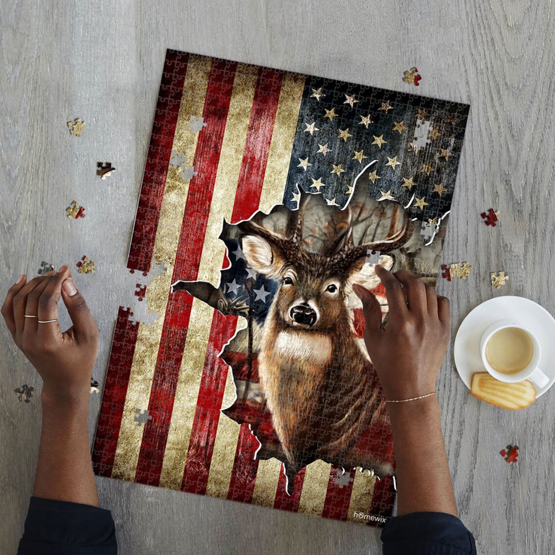 Deer Hunting American Us Jigsaw Puzzle Thn2052pz 500 1000 Etsy