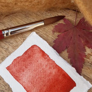 Handgefertigtes Aquarell „Ahornrot“, honigfarbene Duochromfarbe in künstlerischer Qualität, ideal für kreative Kreationen