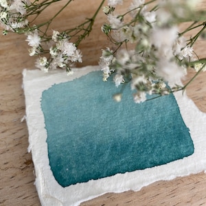 Handgemachtes Aquarell "Smaragdgrün", Honigfarbe in Künstlerqualität, ideal für die Kreation