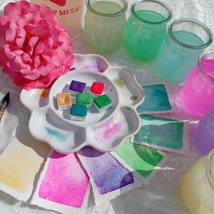 Handmade Watercolor Palette Fresh Summer with Artisan Paints