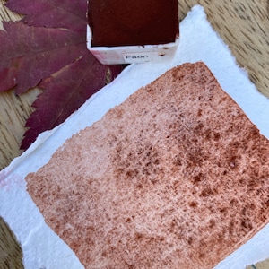 Aquarelle artisanale "Marron faon" faite-main, peinture granuleuse au miel de qualité artistique, idéale pour la création