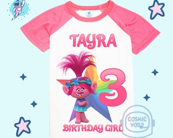 Trolls 3rd birthday shirt Clearance