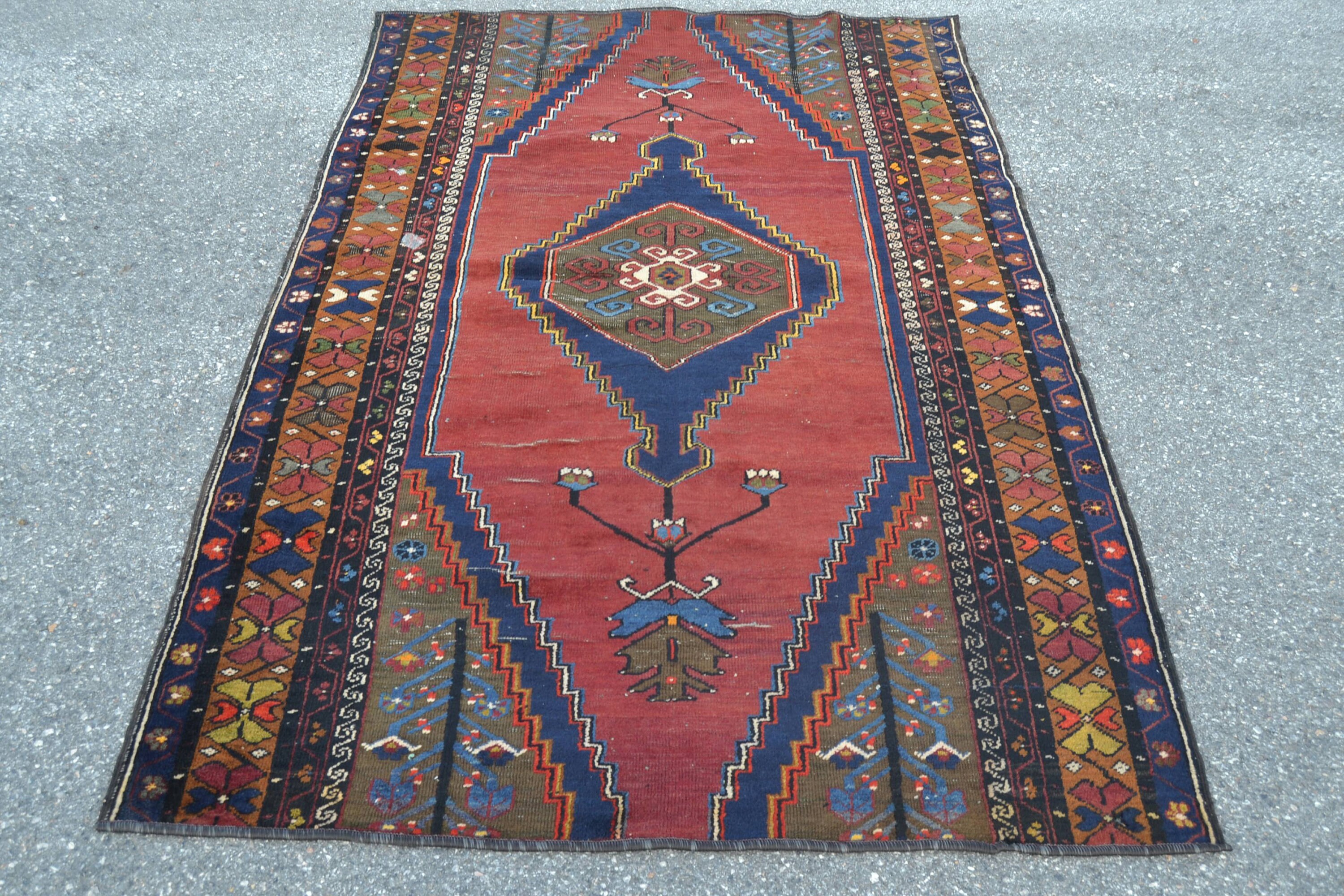 4.1x6.4 ft Accent navy blue turkish rugs vintage turkish rug Etsy