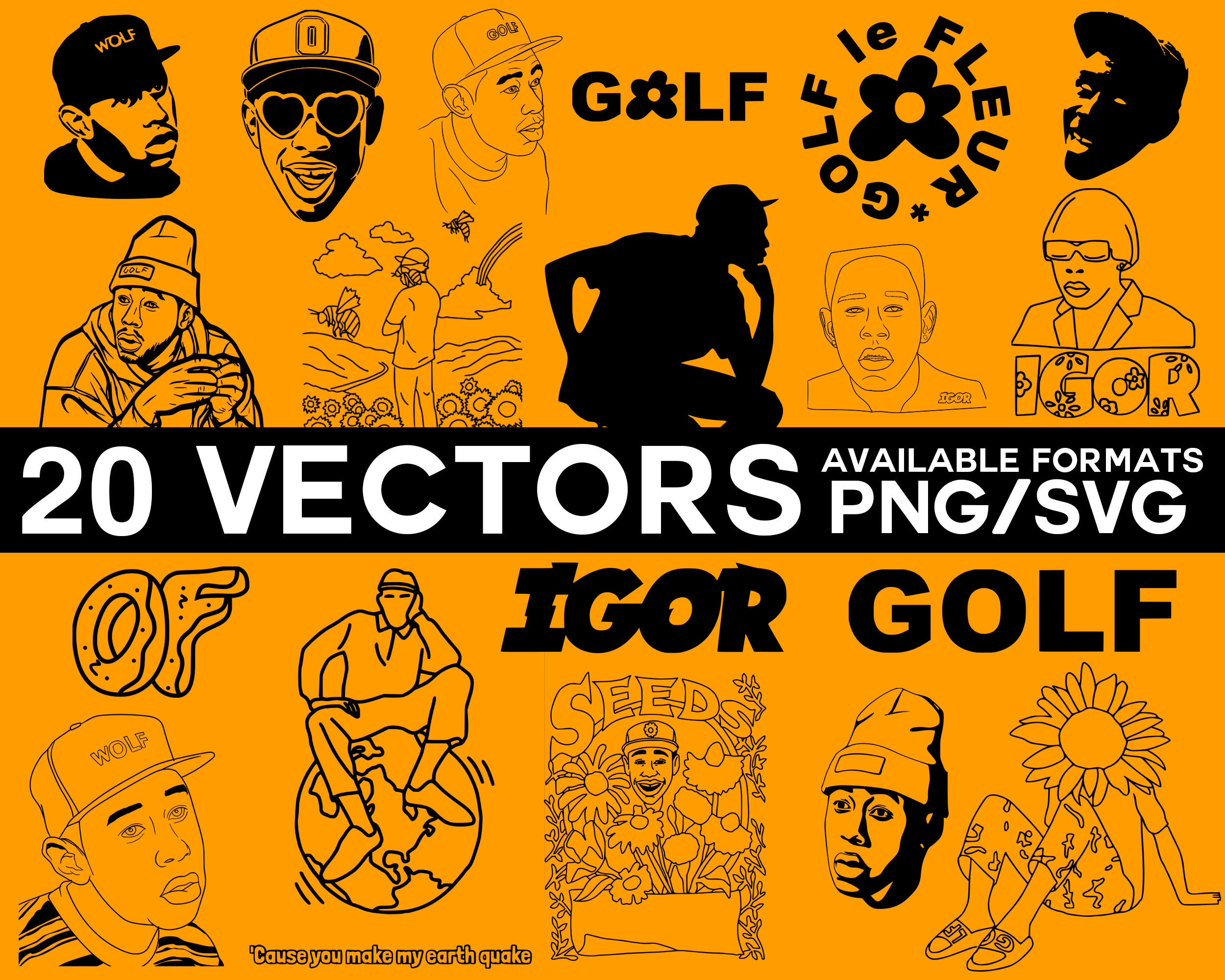 Tyler The Creator Bundle Igor SVG Tyler The Creator Vector | Etsy