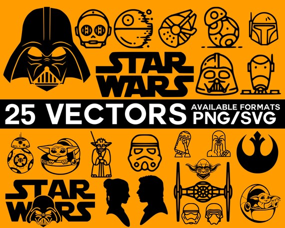 Download Star Wars Vector Bundle Baby Yoda Svg Pack Star Wars Vector Etsy
