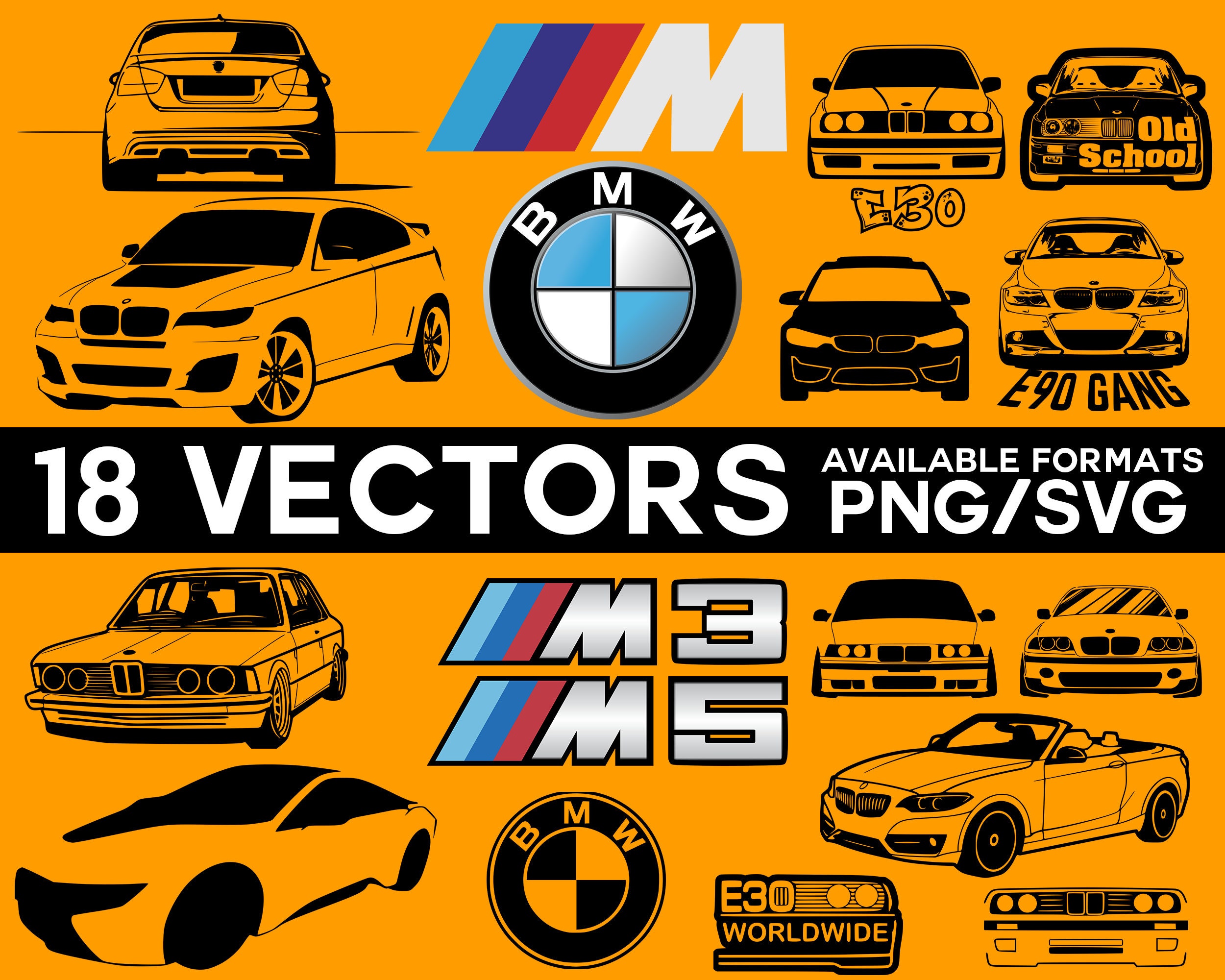 Bmw Vector Pack Bmw Logo M Power Vector Bmw Svg M Etsy