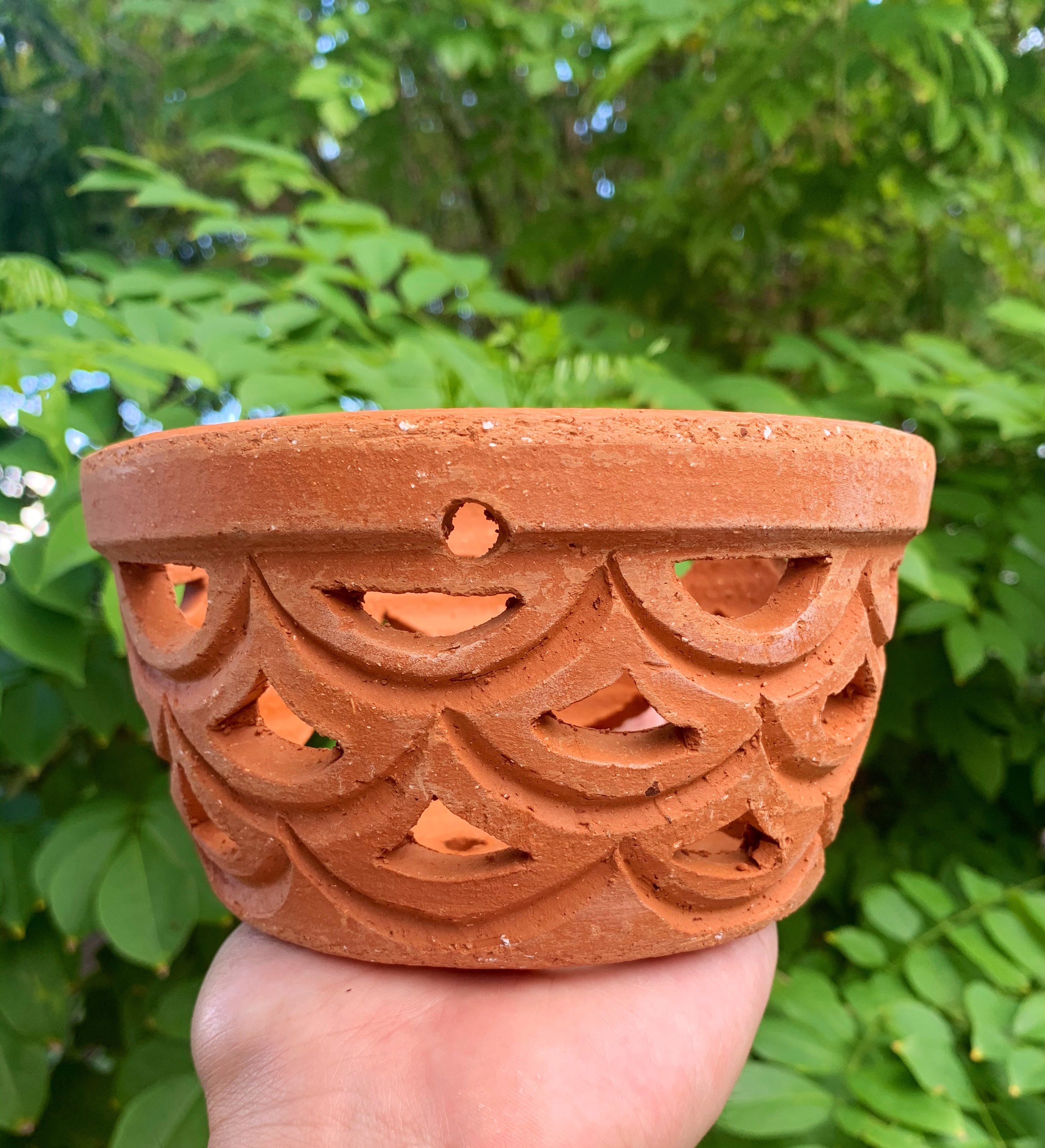 Handmade Ceramic Orchid Pot with Holes 6 inches Etsy