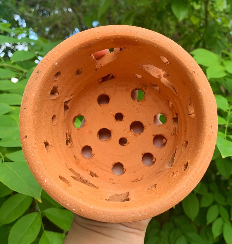 Handmade Ceramic Orchid Pot with Holes 4in Etsy