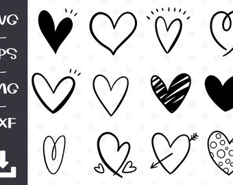 Download Heart Sketch Svg Etsy