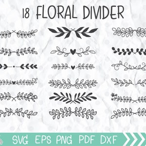 Floral divider svg, leaf border svg bundle, Greenery leaf decorative border svg, leaves svg, text divider svg for cricut,Silhouette,cameo