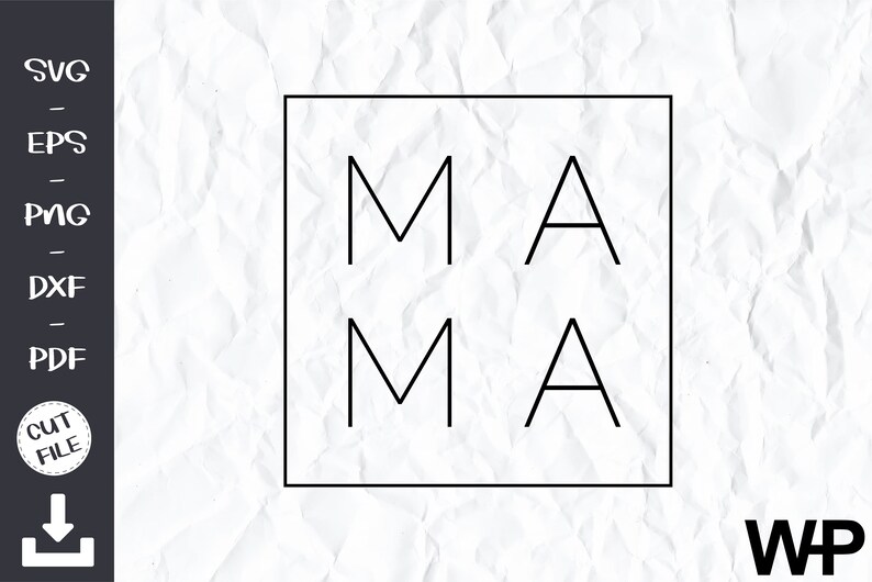 Download Mama Svg Mama Frame Svg Mothers Day Square Flower Wire Frame Etsy
