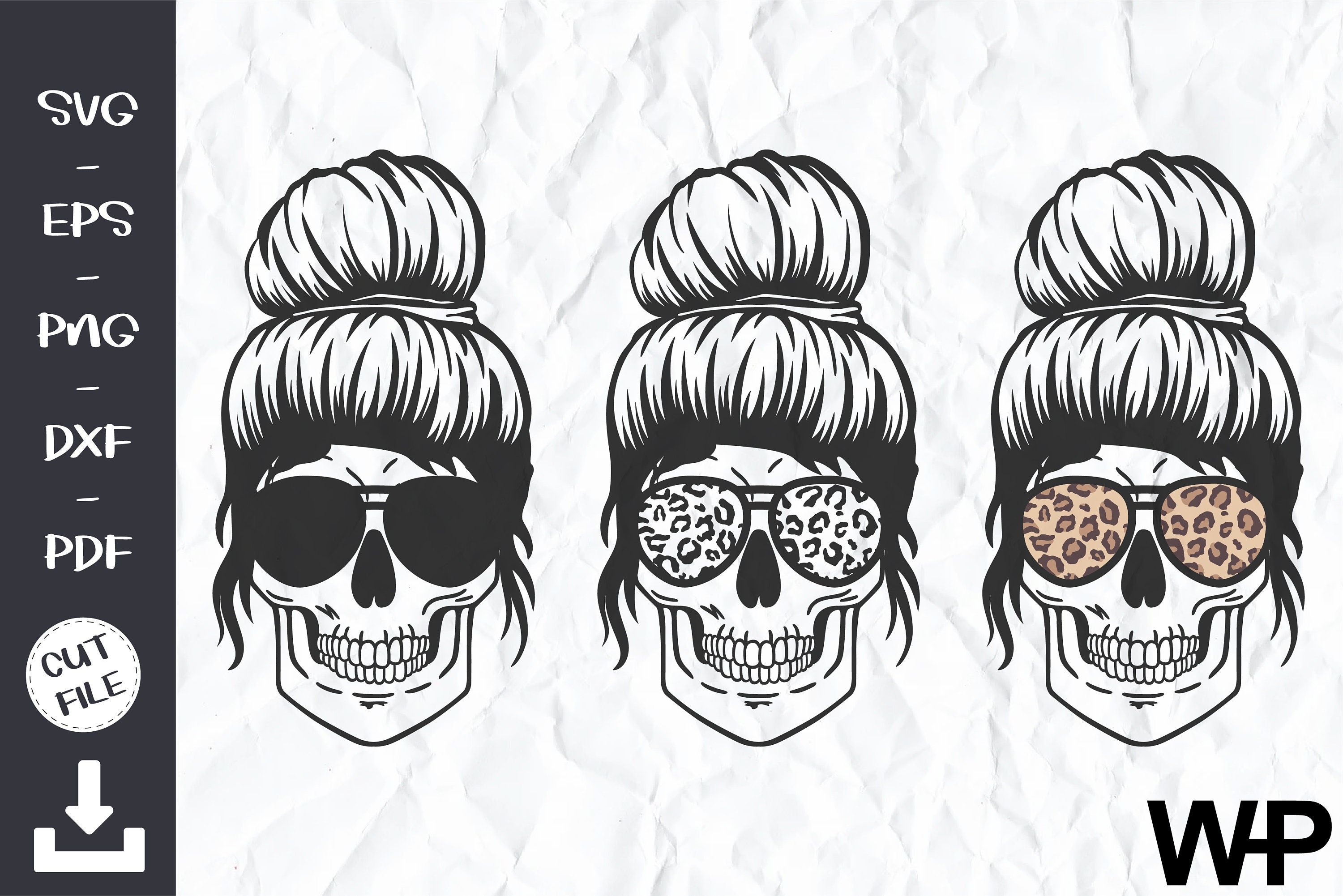 Download Skull with glasses svg Mom life printable Digital | Etsy