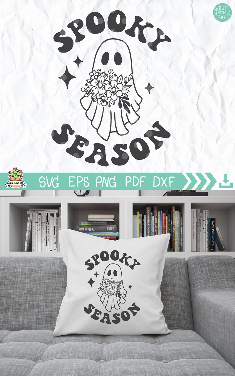 Spooky Season Svg Cute Ghost Girl Svg Fall Halloween Spooky - Etsy