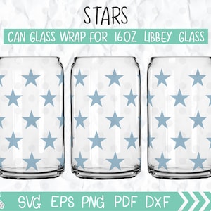 Star Libbey glasfolie 16oz Twinkle bier kan glasfolie Retro Groovy glazen bekers Trendy cadeau-ideeën Sparkle cadeau voor haar