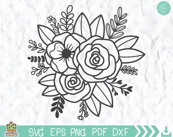 Pacote Floral SVG: Arquivos de Corte de Flores para Cricut e Silhouette (Download Digital)