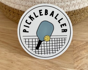 Pickleballer / VINYL STICKER / pickle ball sticker / water bottle / pickleball gift / sport sticker