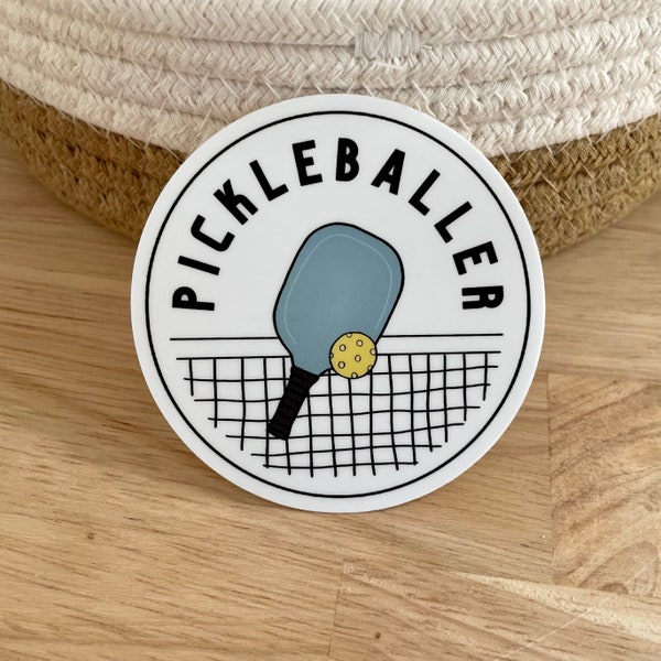 Pickleballer / VINYL STICKER / pickle ball sticker / water bottle / pickleball gift / sport sticker