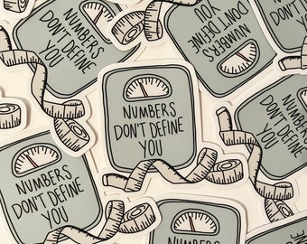 VINYL STICKER / Numbers Don’t Define You / body image