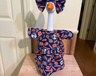 Auburn porch goose dress and bow ( goose not included)