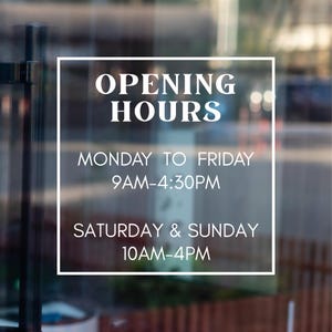 Custom Waterproof Vinyl Business Decal: Storefront Window, Door Lettering