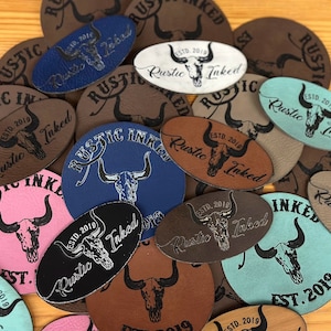 Custom Leather Iron-On Patches: Personalized Clothing & Hat Labels