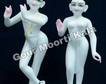 Makarana marble Radha krishna iskcon statues/pure white marble ISKCON idols/makarana marble ISKCON statue/100% original marble ISKCON statue