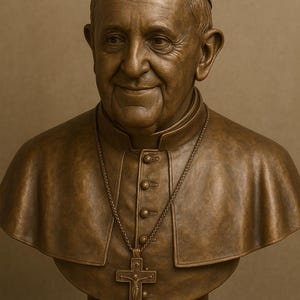 Pope francis Sculpture / pope francis bust/ pope francis statue / pope francis marble statue/ pope francis bronze statue