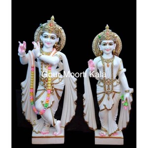 Buy Radha Krishna Statue, Marble Radha Krishna Murti Made in ...