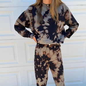 Personalized Tie-dye Pajamas, Tiedye Pjs, Comfortable Women's PJ Sets 