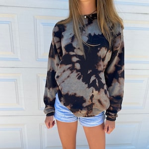 black tie dye crewneck