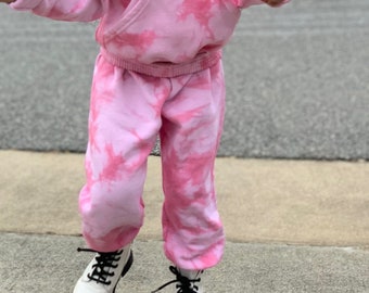 Youth Hooded Tie Dye Set /  Children's Tie Dye Hooded Sweatsuit / Kids Sweatshirt Sweatpants Set/ Tie Dye Loungewear