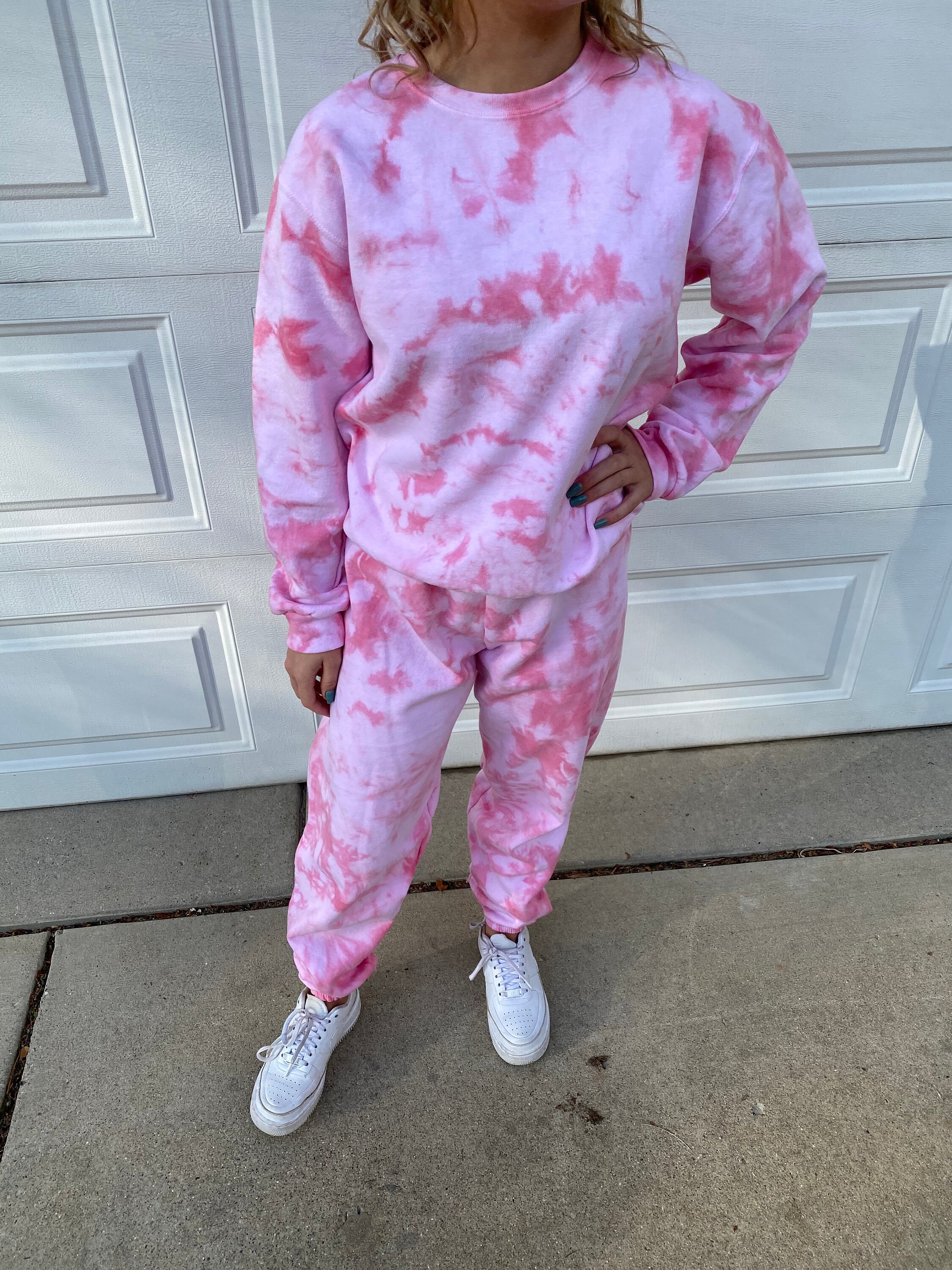 matching tie dye sweatsuit set