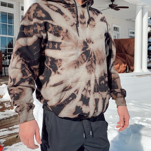 Bleach Dye Sweatshirt Bleaching Black Sweatshirt Bleach Dye A