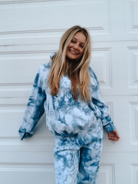 Hooded Tie Dye Set Custom Tie Dye Hooded Sweatsuit Sweatshirt Sweatpants Set Tie Dye Loungewear Etsy