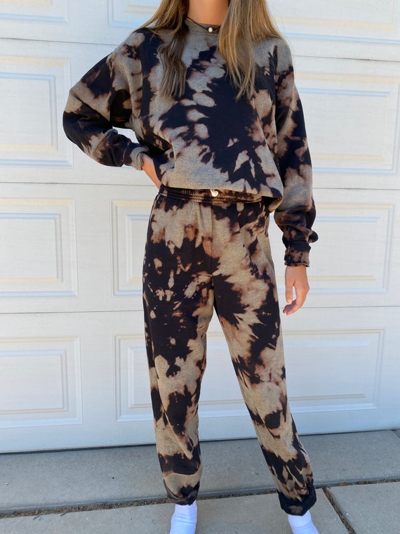 Black tie dye jogger set hotsell