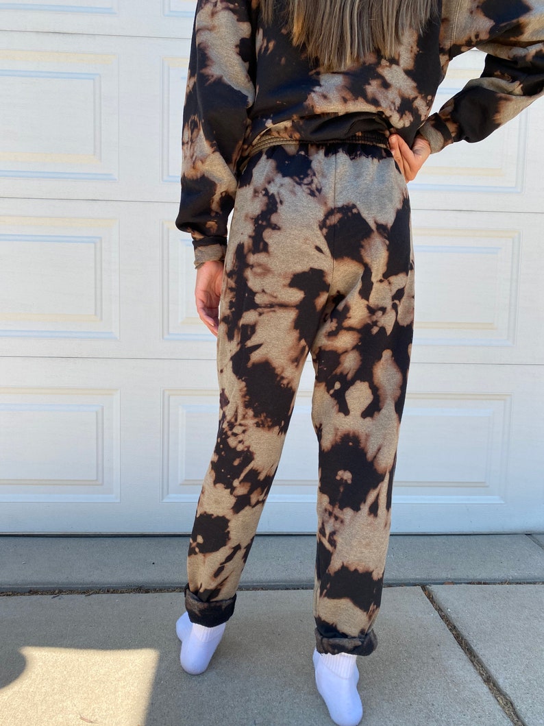 Reverse Tie Dye Joggers/ Bleach Dye Joggers/bleach Dye | Etsy