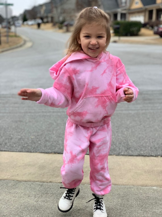 Youth Hooded Tie Dye Set / Children's Tie Dye Hooded Sweatsuit / Kids  Sweatshirt Sweatpants Set/ Tie Dye Loungewear 