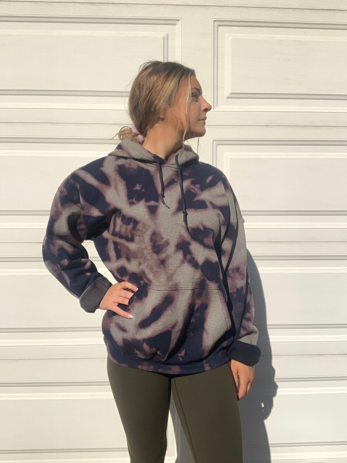 Reverse Tie Dye Hooded Sweatsuit / Bleach Dye Hoodie / Custom Etsy