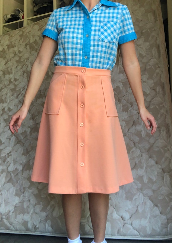button up midi skirt